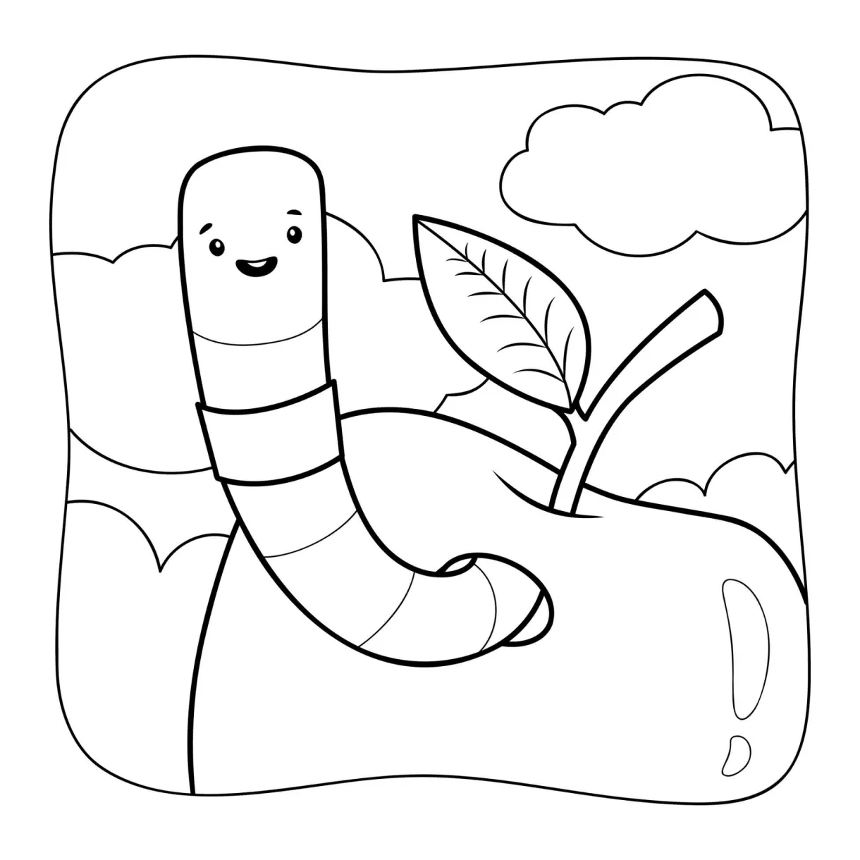 Earthworms coloring page download, print or color online for free