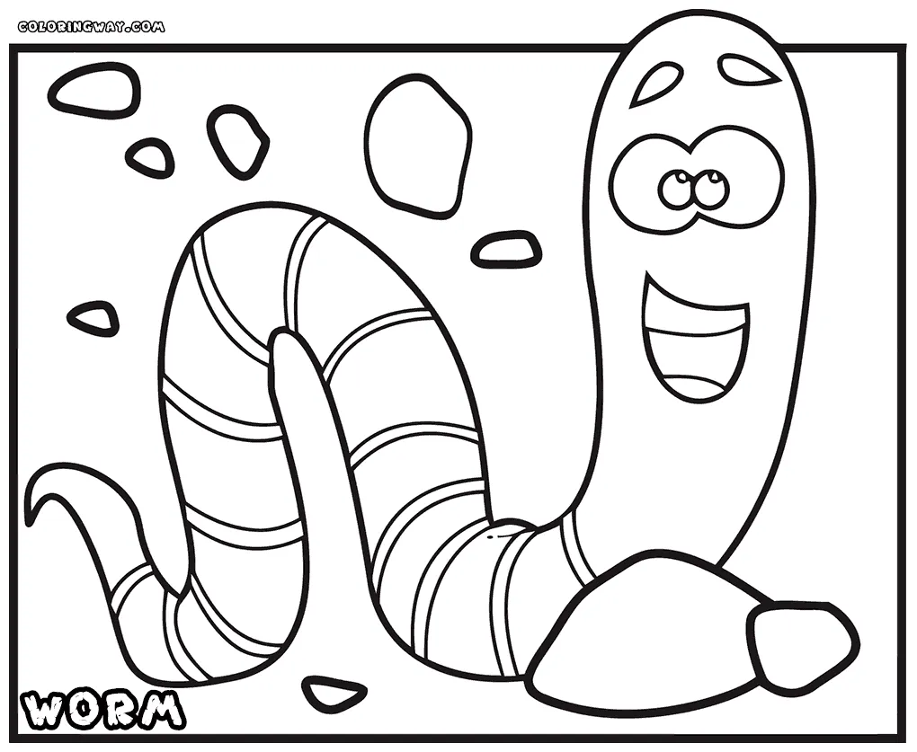 Worm coloring pages coloring home