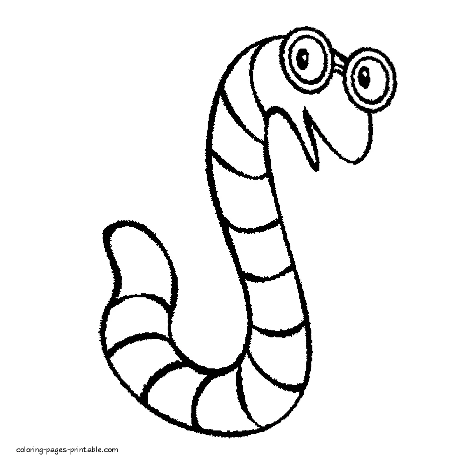 Worm coloring pages coloring home