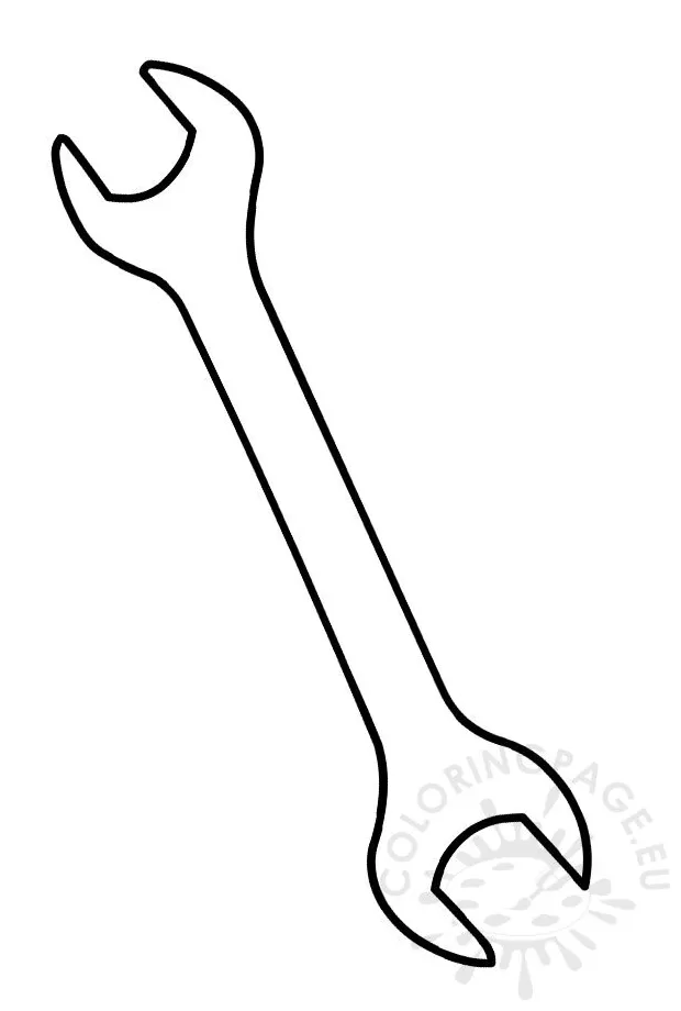 Wrench template coloring page