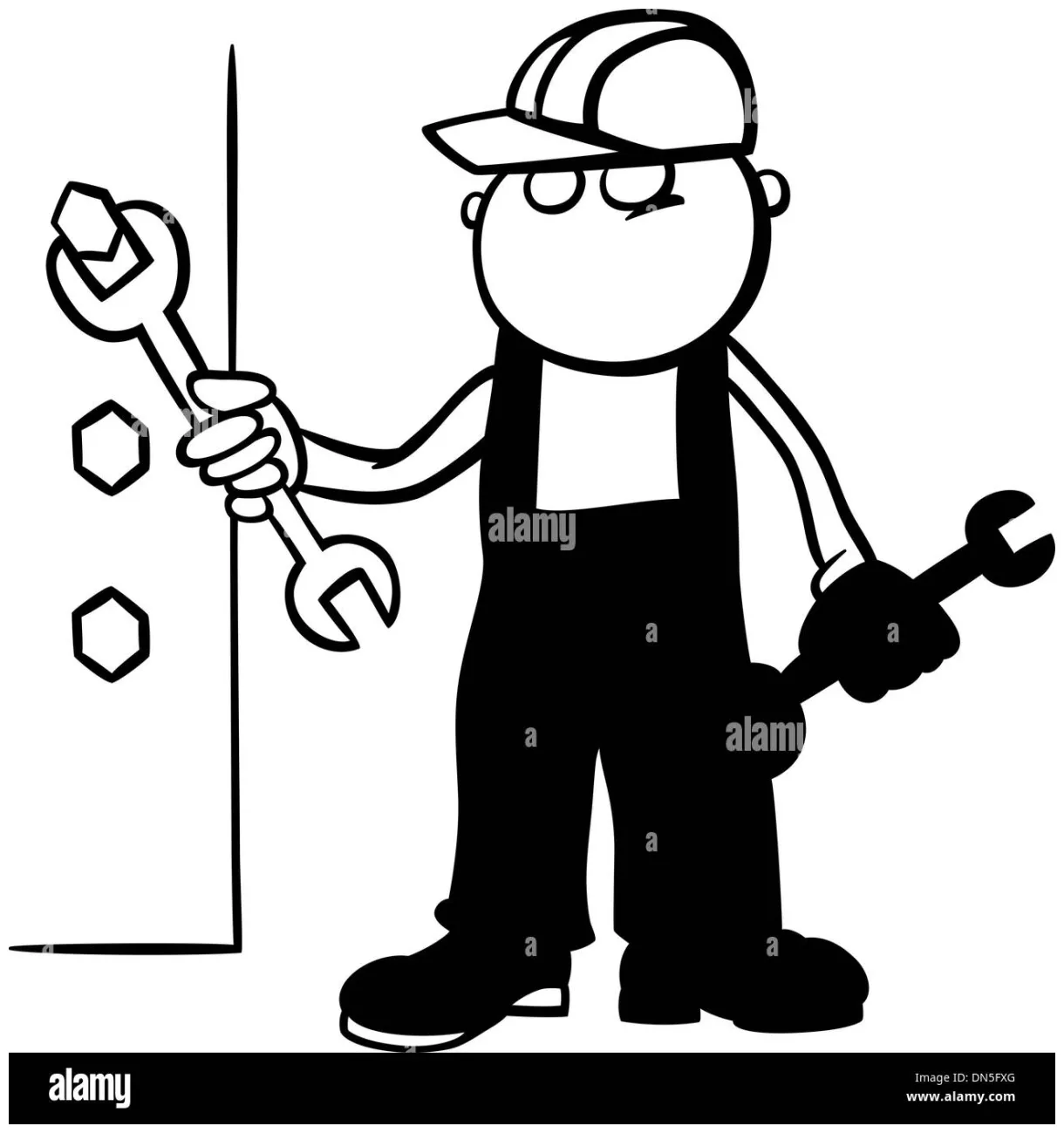 Worker with stock vector & art alamy printable coloring page