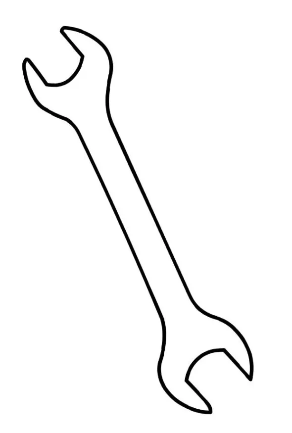 Wrench template coloring page