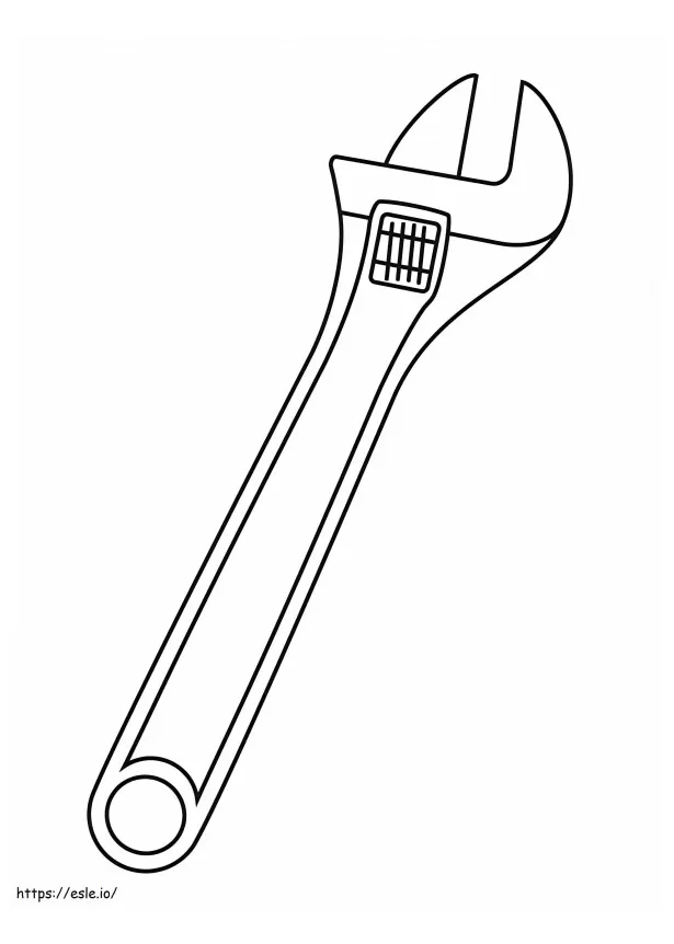 Wrench tool coloring page