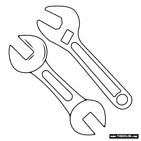 Wrench coloring page