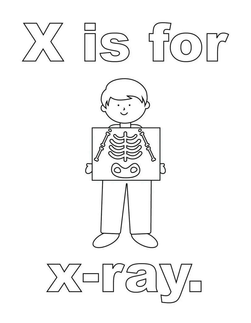 Xray coloring page & coloring book. 6000+ coloring pages printable coloring page