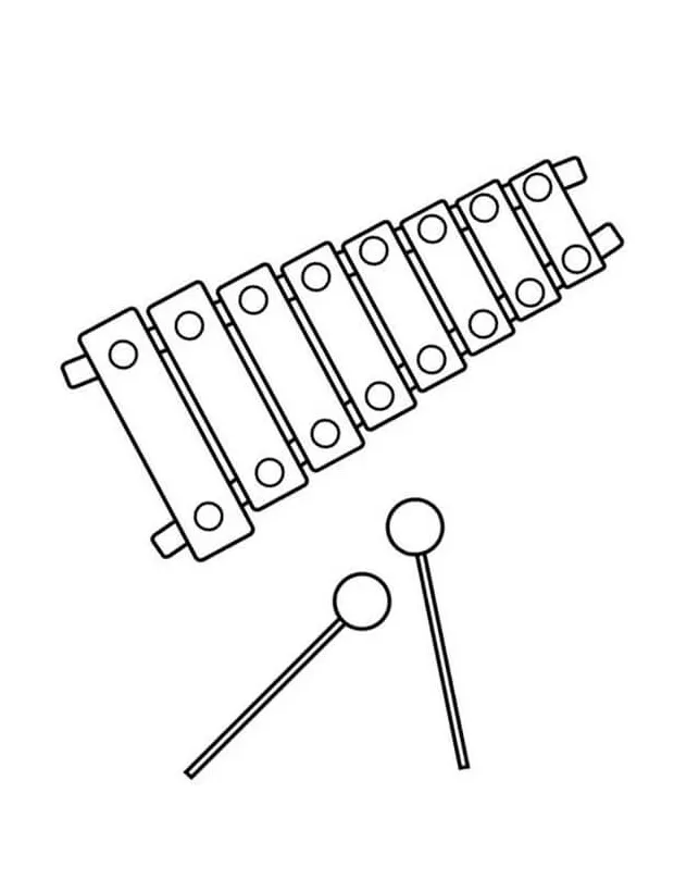Xylophone coloring page