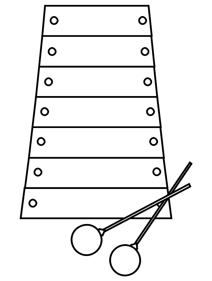 Xylophone music coloring pages & coloring book