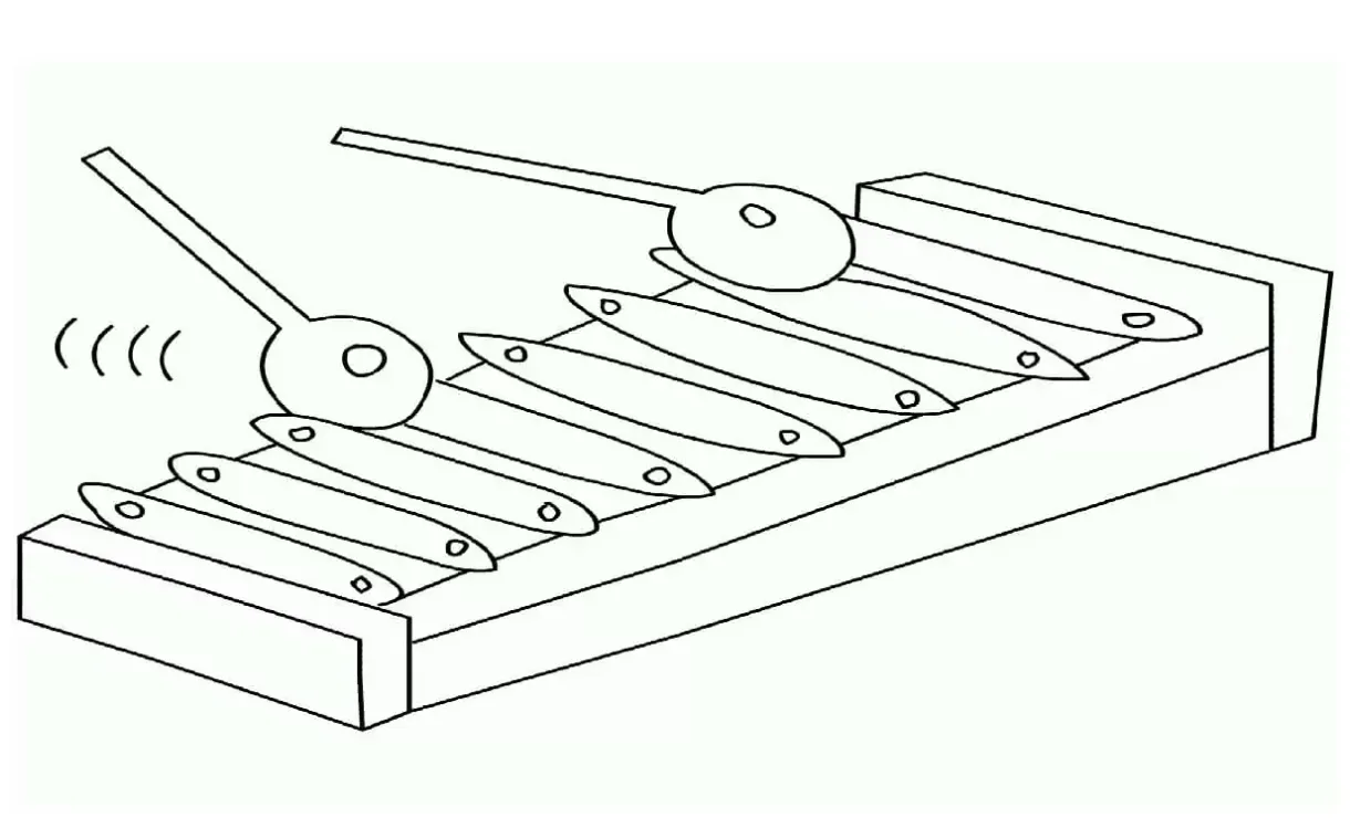 Xylophone coloring page