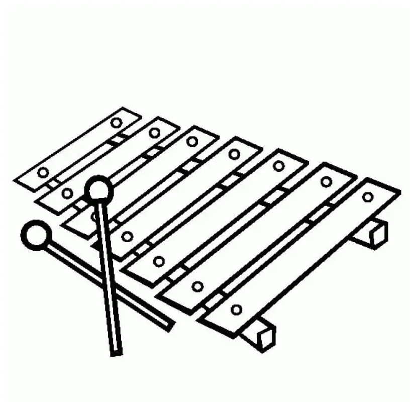 Xylophone coloring page