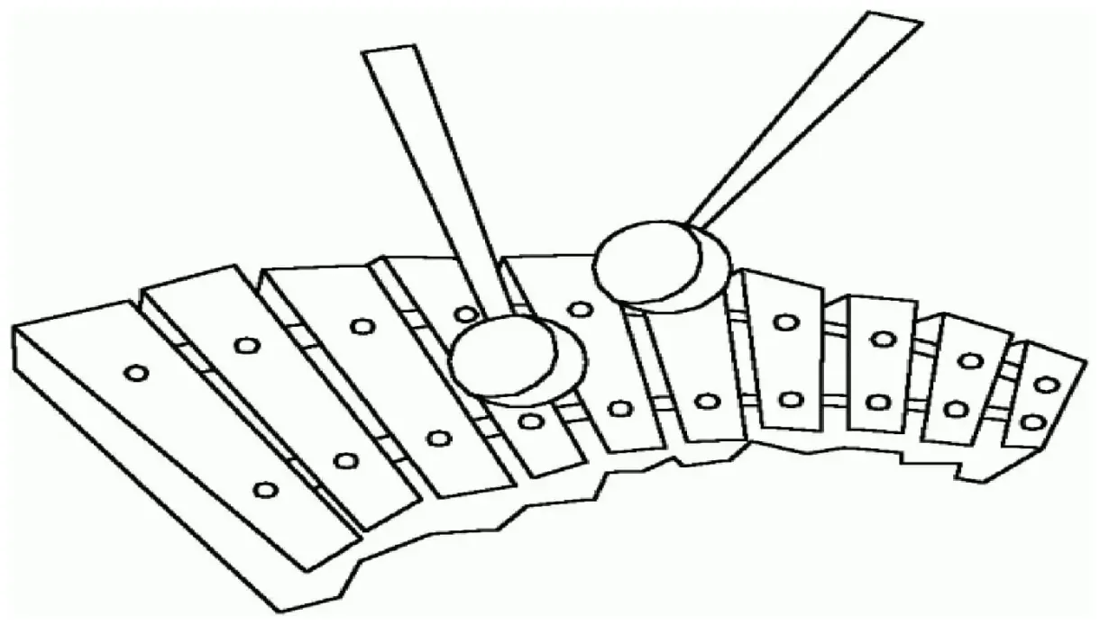 Xylophone coloring page