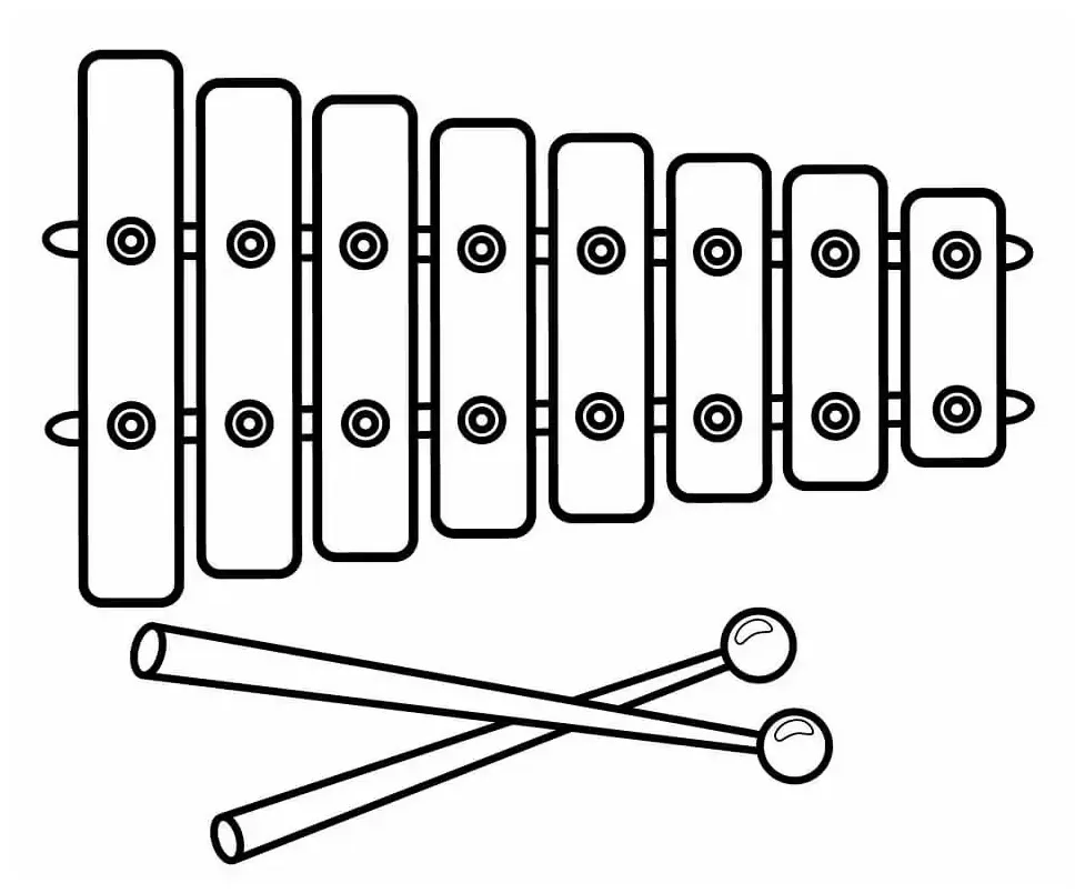 Xylophone coloring page