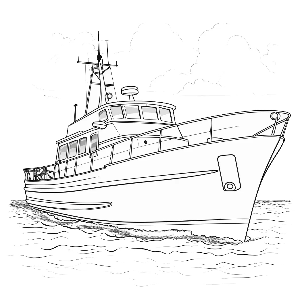 Yacht 1 coloring corner