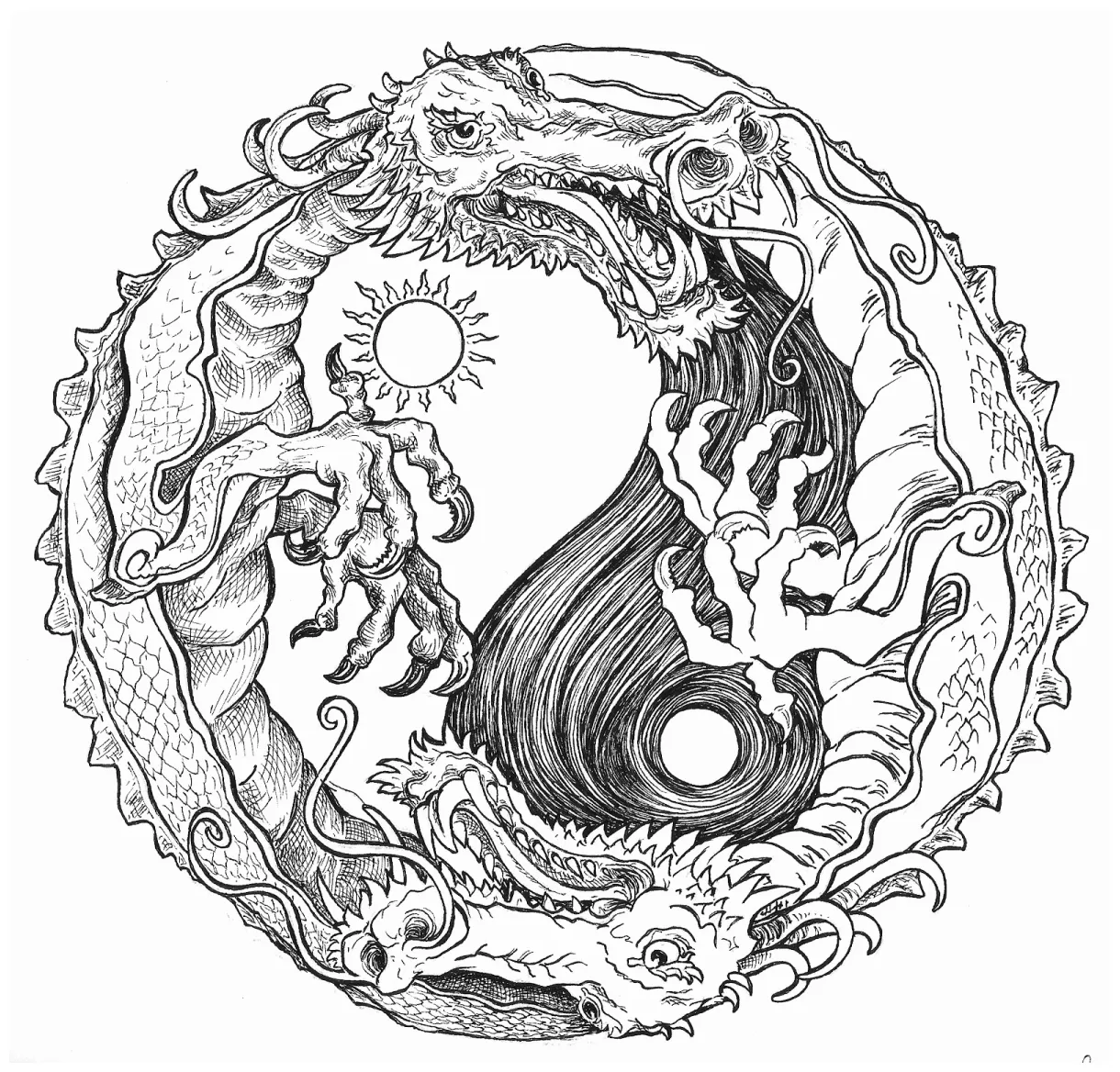 Yin Yang Coloring Pages at GetColorings.com | Free printable colorings