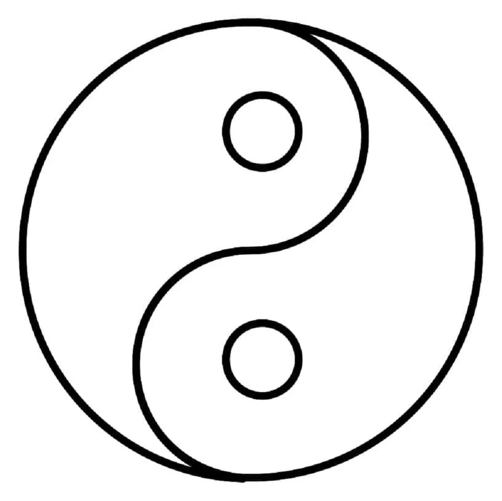 Printable Yin Yang Image Coloring Page – Free download and print for you.