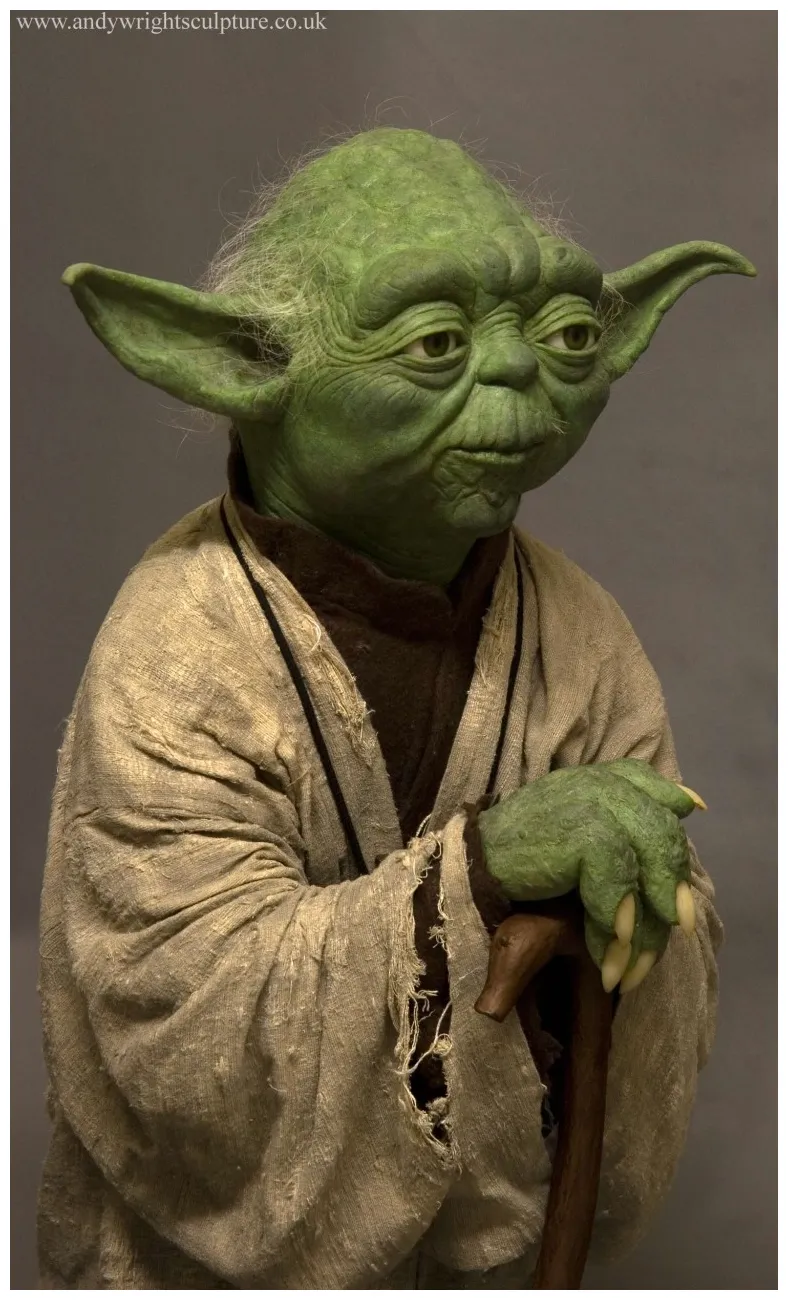 Yoda from the empire strikes back andy wright sculpture