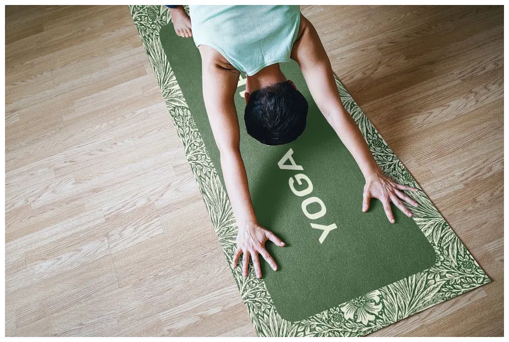 Green yoga mat editable mockup free mockup generator rawpixel