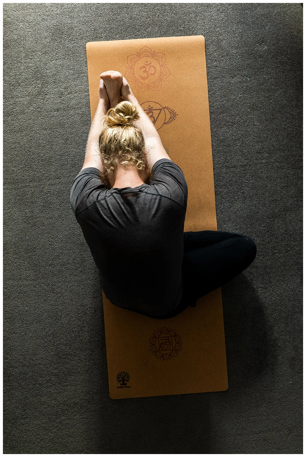 7 chakras cork yoga mat by valka yoga