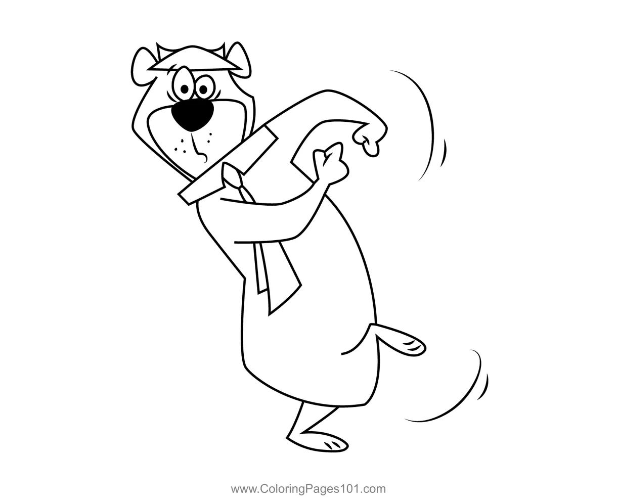 For kids free yogi bear printable coloring