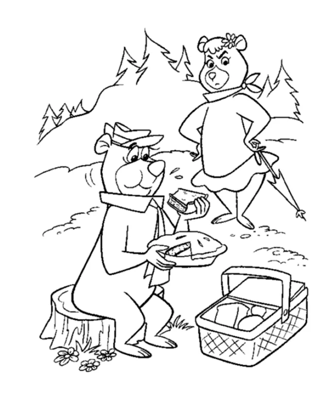 Picnic basket coloring pages coloring nation
