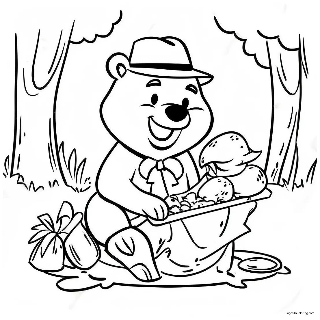Yogi bear picnic coloring page 25074-20291