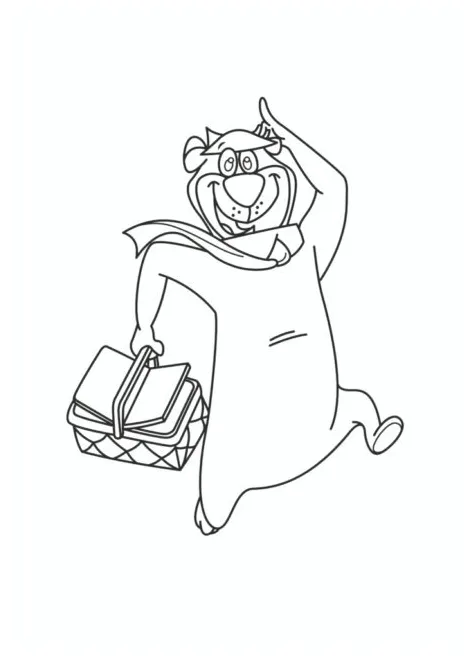 Yogi bear coloring pages coloringdraft