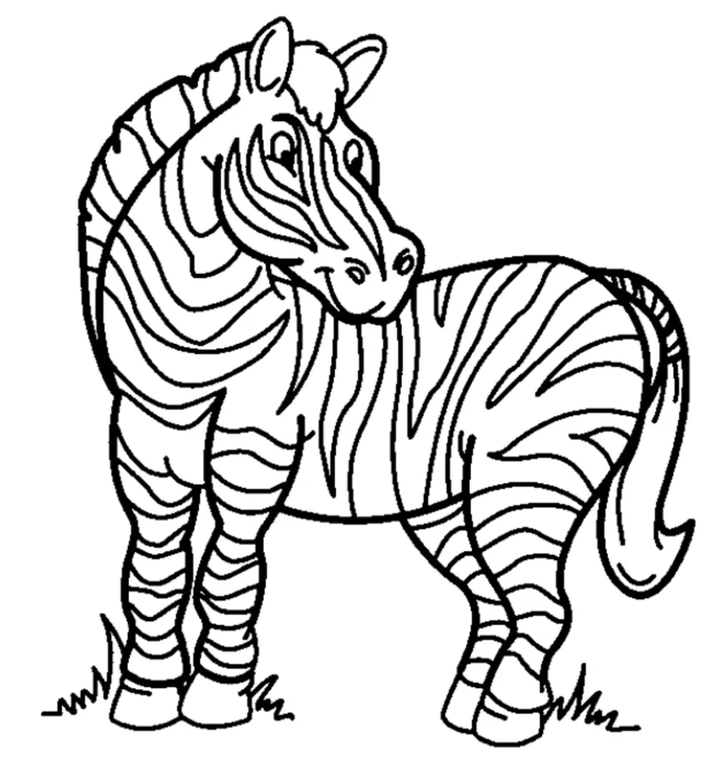 Printable zebra-coloring-page coloringpagebook