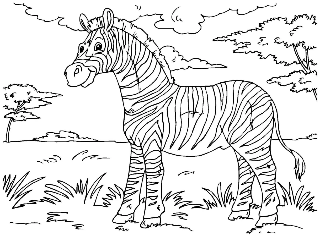 Coloring page zebra free printables img 23013