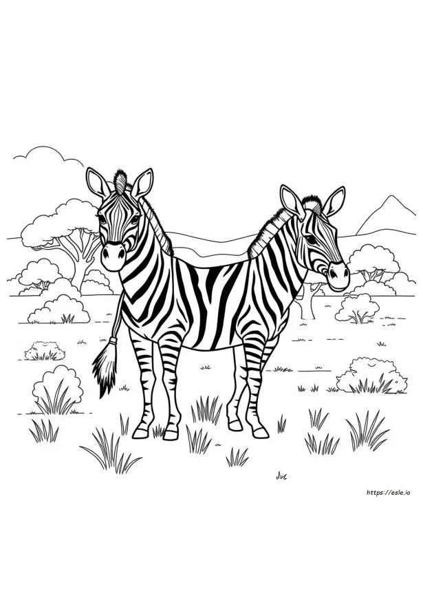 Zebra Without Stripes Coloring Page