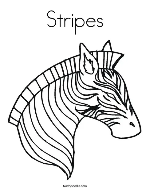 Stripes Coloring Page - Twisty Noodle