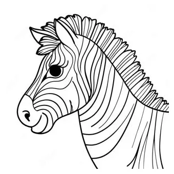 Zebra Stripes Coloring Page (370-288)