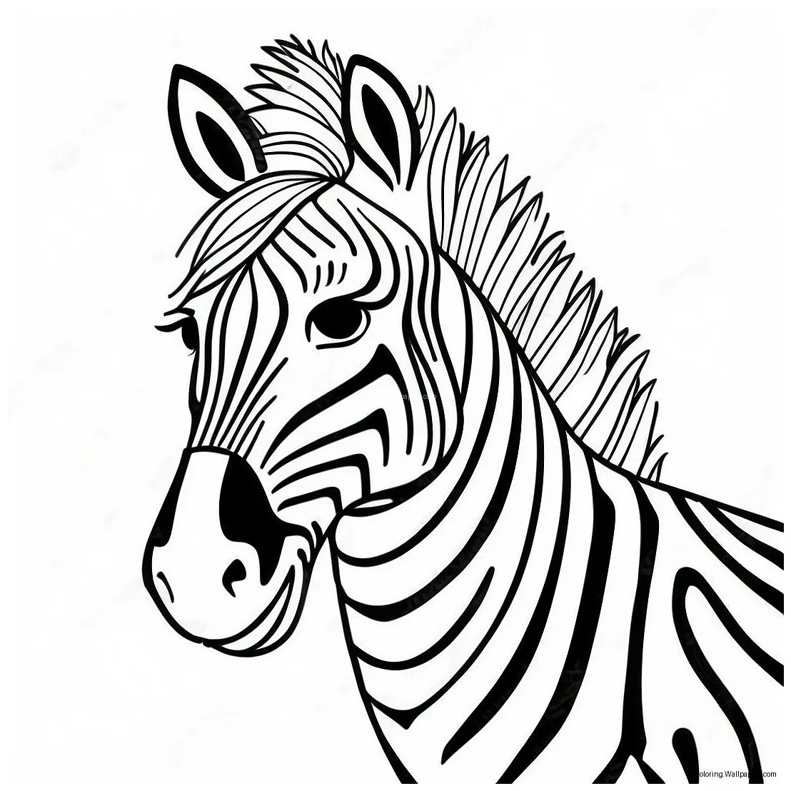Zebra Stripes Coloring Page - Download Free Printable