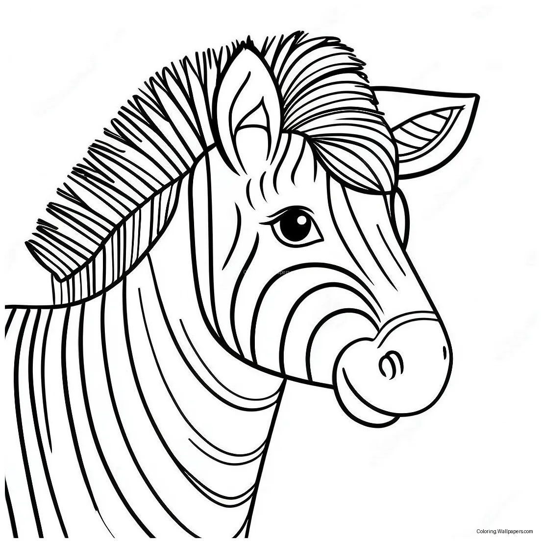 Zebra Stripes Coloring Page - Download Free Printable