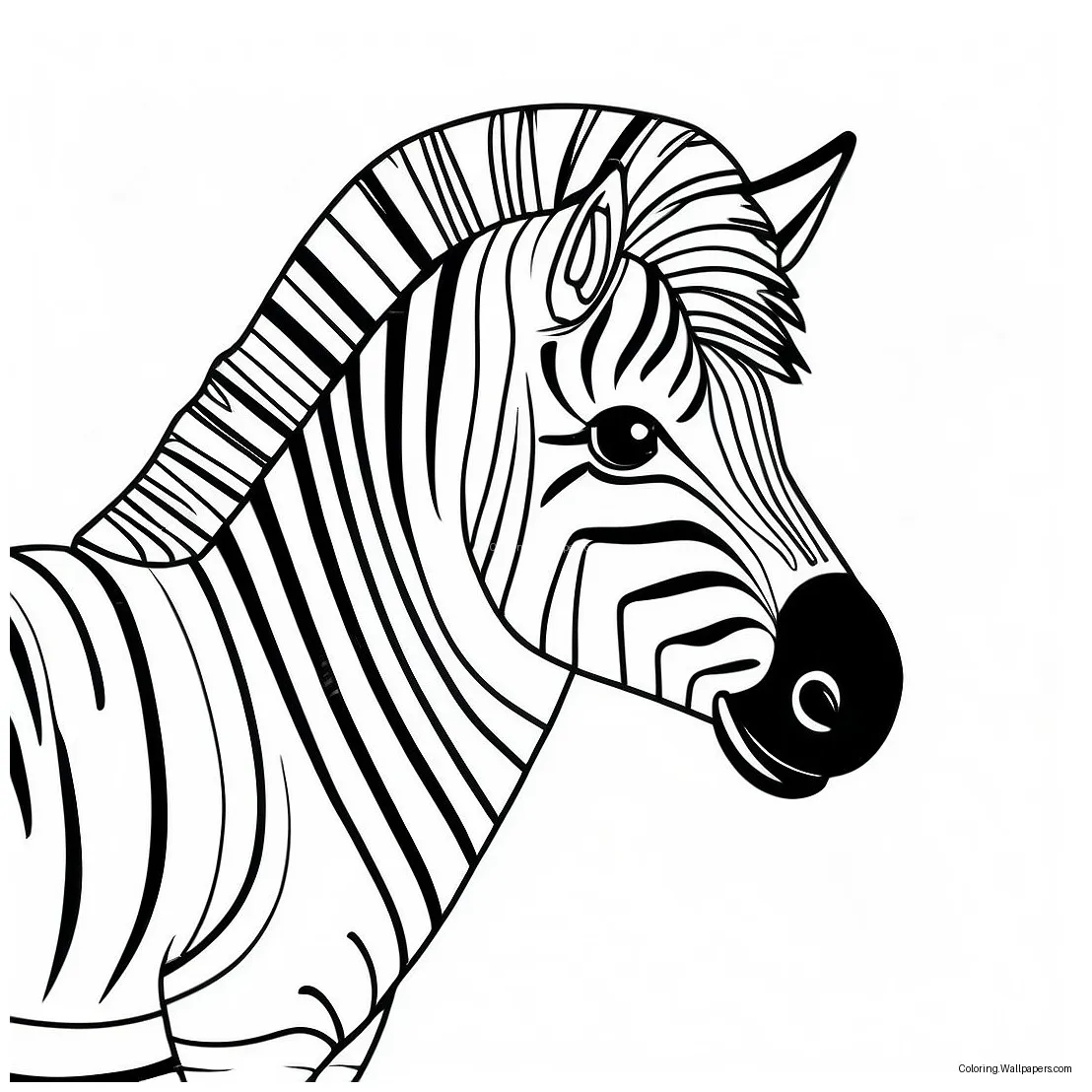 Zebra Stripes Coloring Page - Download Free Printable