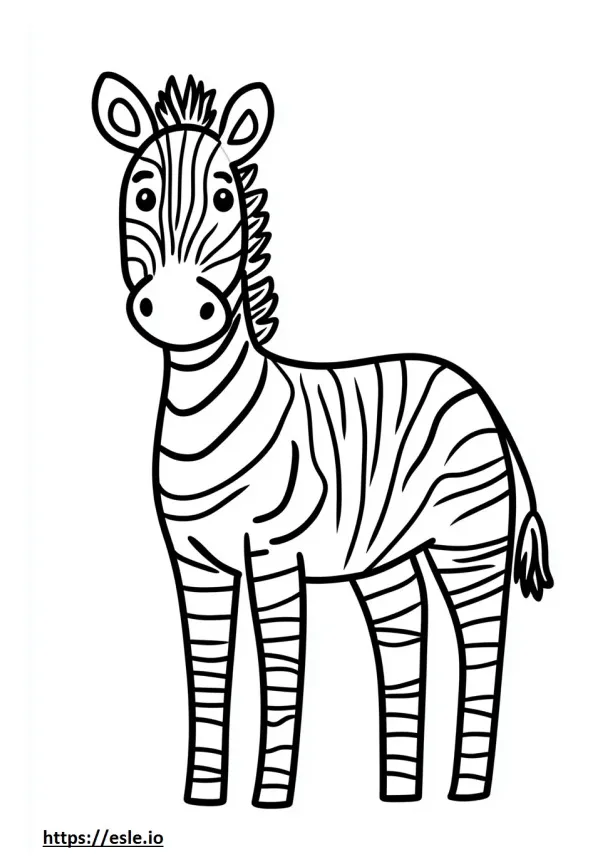 Zebra with no stripes coloring sheet