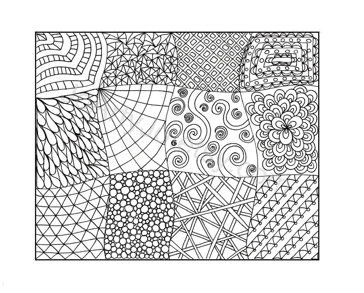 Printable Zentangle Coloring Pages Free - Coloring Home