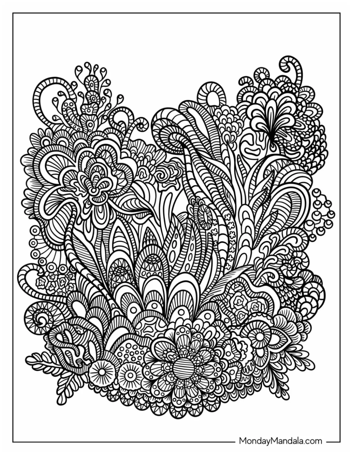 Unicorn Zentangle Coloring Page Free Printable Coloring
