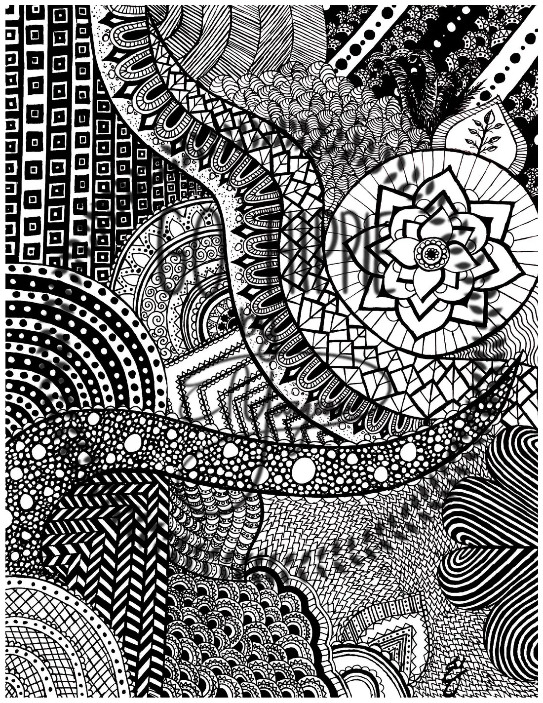 Zentangle Coloring Page - Etsy