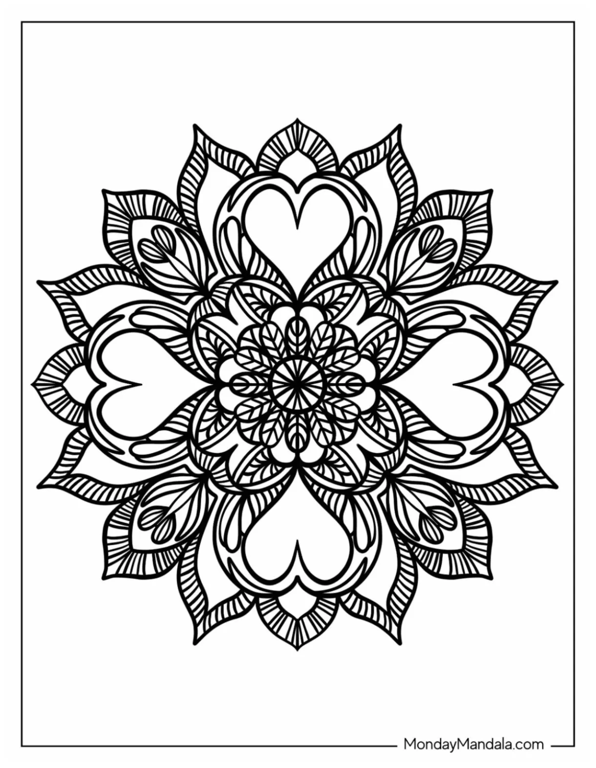 Heart Zentangle Coloring Pages [2025]