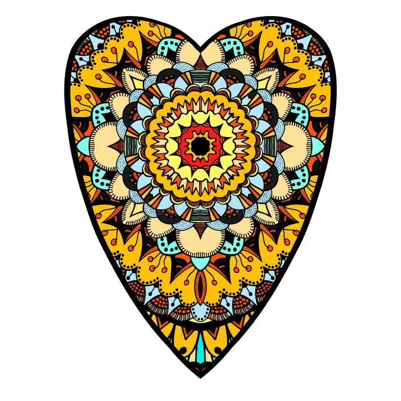 Hearts in zentangle style stock vector. Illustration of beautiful