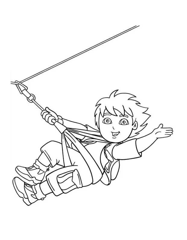 Zipline Coloring Pages Free Printable