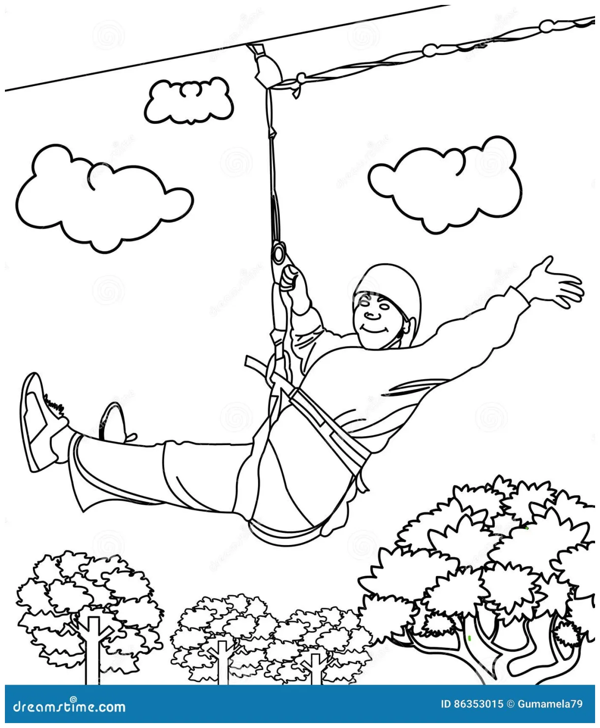Zipline Coloring Pages Free Printable