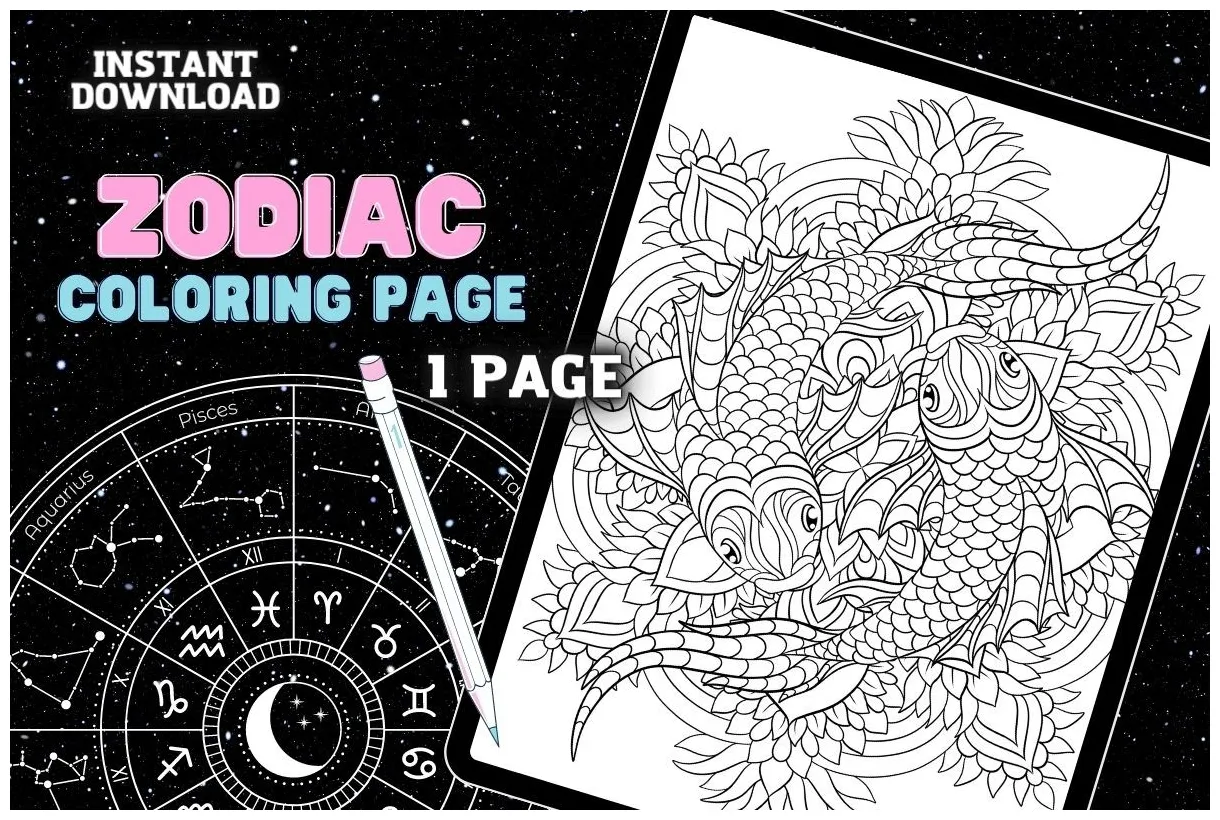 Zodiac coloring pages