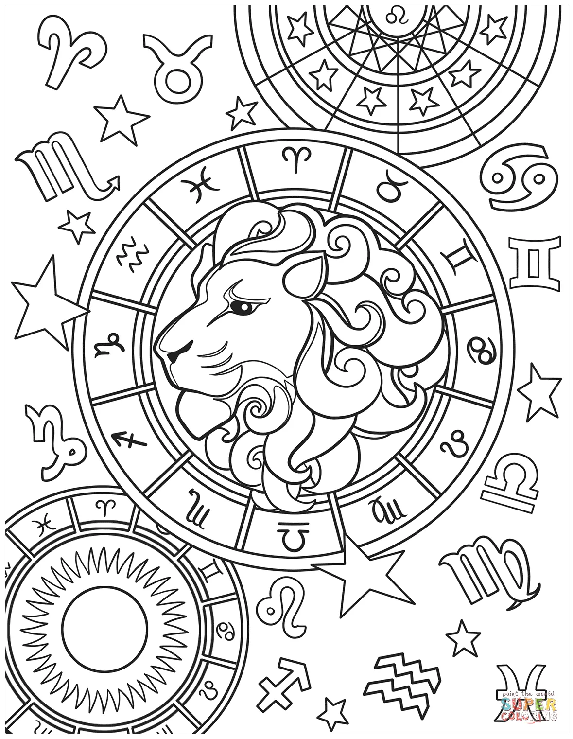 Zodiac animals coloring pages