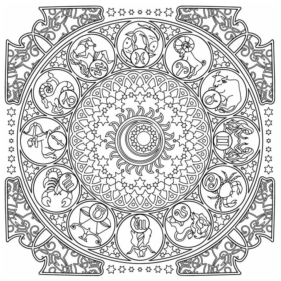 Zodiac coloring pages