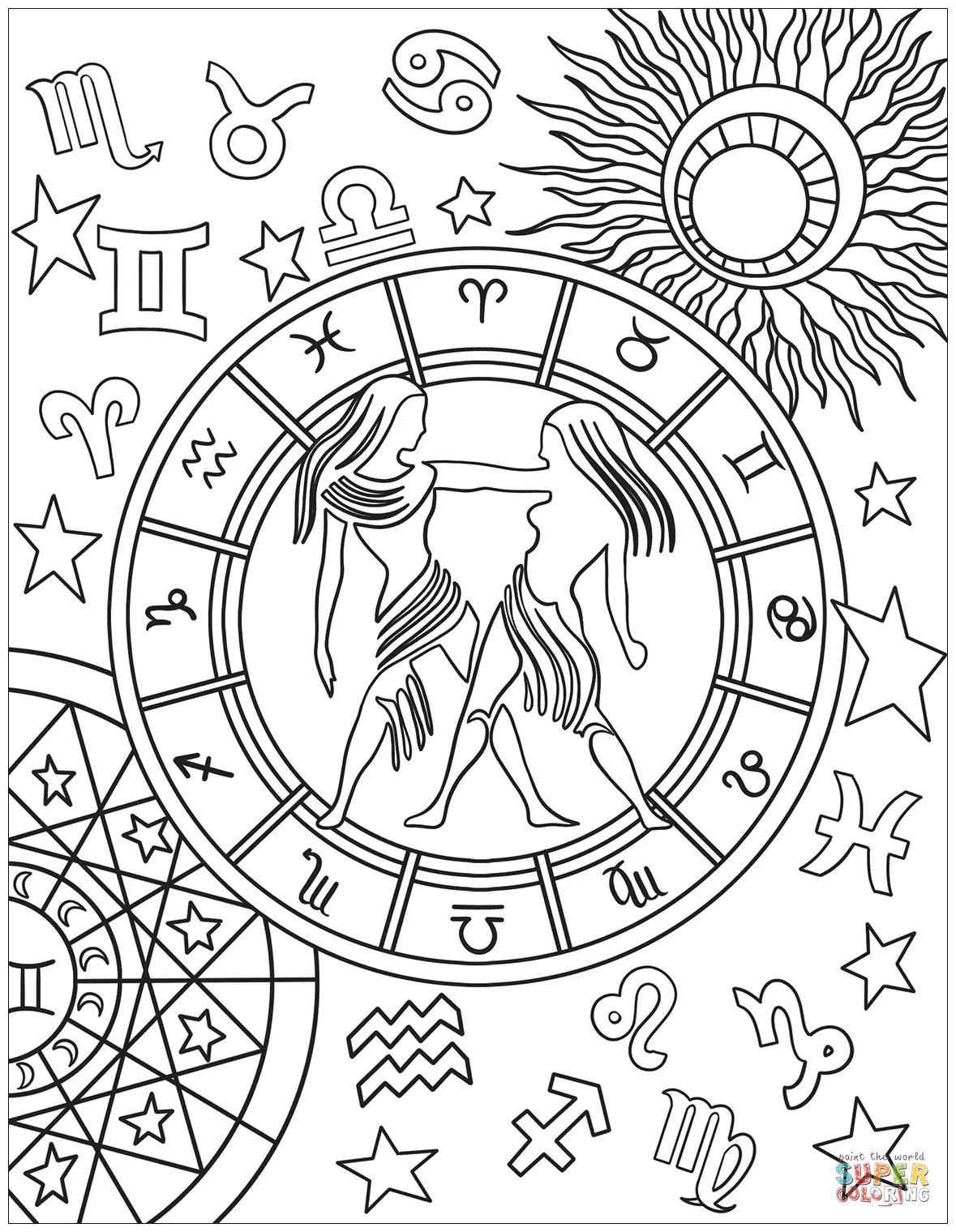 Zodiac Coloring Pages