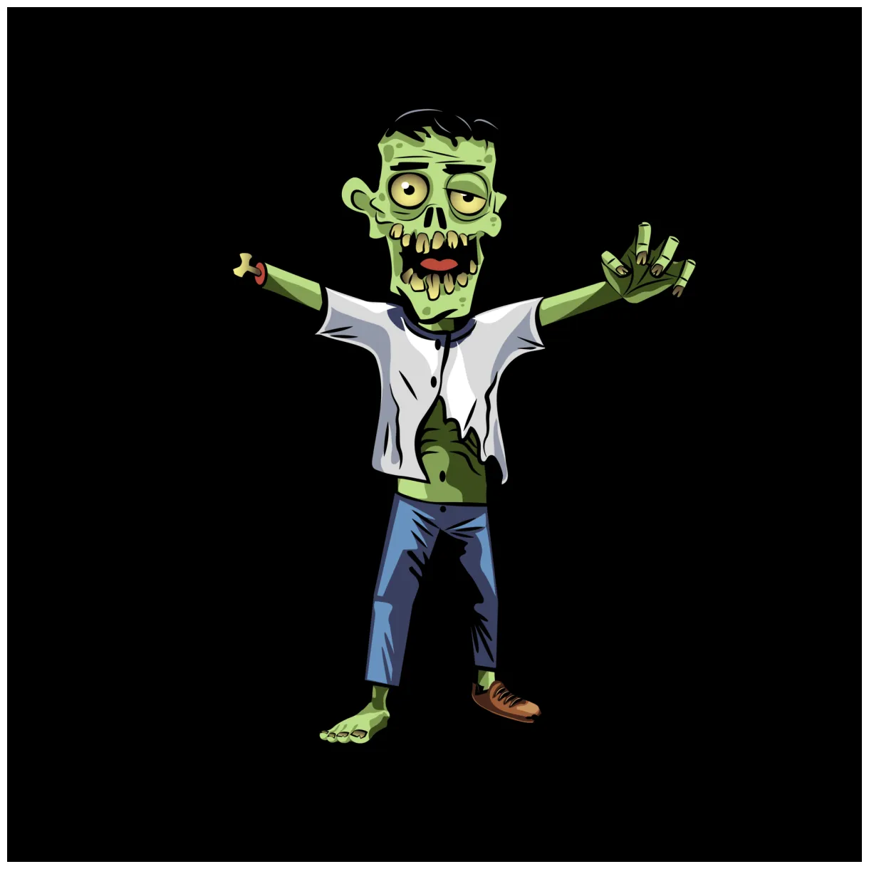 Zombie cartoon, walking dead, halloween monster. 17261275 png
