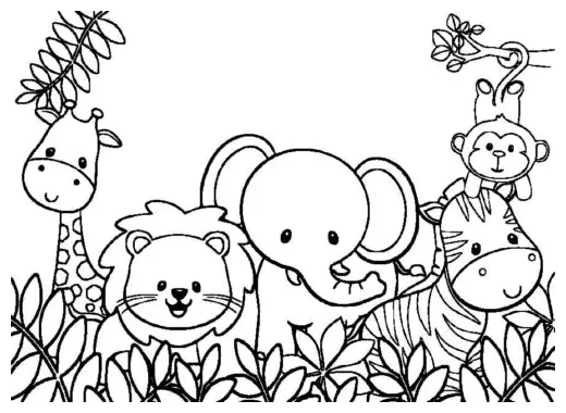 Animals zoo coloring page » turkau