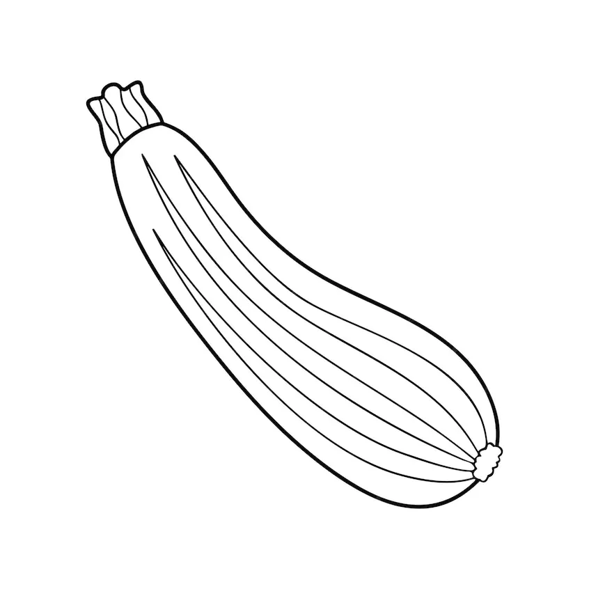 Premium vector coloring zucchini cartoon vector illustration cute