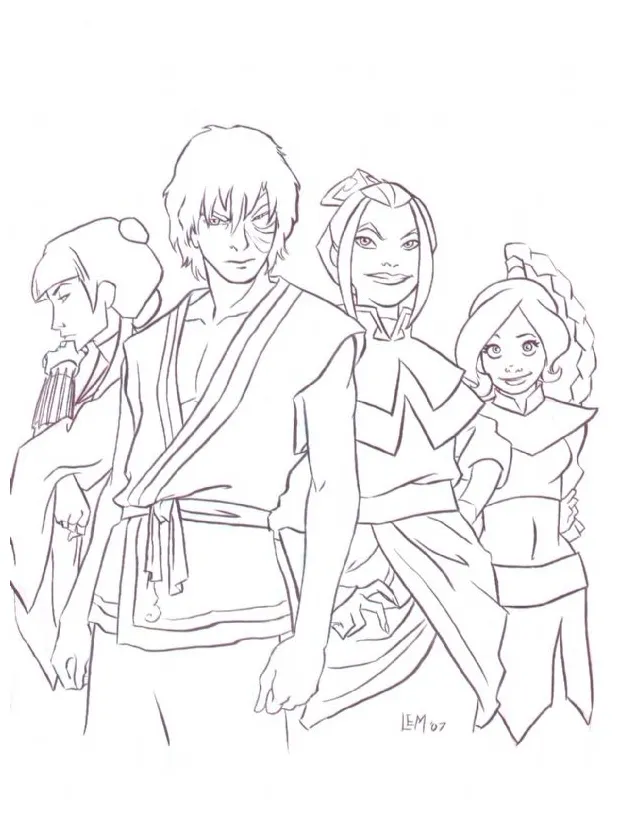 Azula s coloring pages